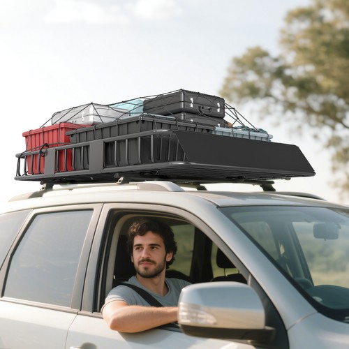 Homcom dachkorb auto - dachkorb,